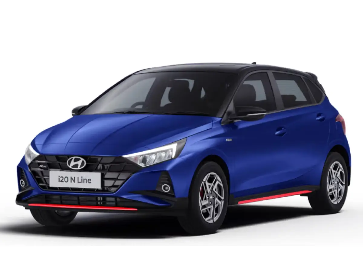 Hyundai i20 N-Line Thunder Blue with Abyss Black